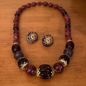 Vintage Avon necklace with matching earrings